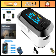 OLED Finger Pulse Oximeter - Dual Color O2 Meter, Accurate Blood Oxygen Monitor