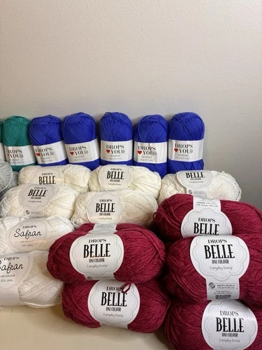 LOT OF 44 Drops Yarn Assorted Cotton Saffron image 2