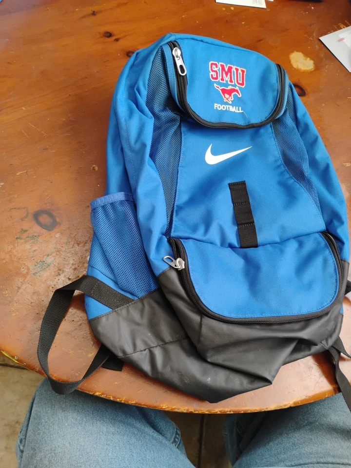 Mochila Nike Logo SMU Fútbol EE. UU. Azul Marino Elemental Bolso para Libros Foto 2 de 4