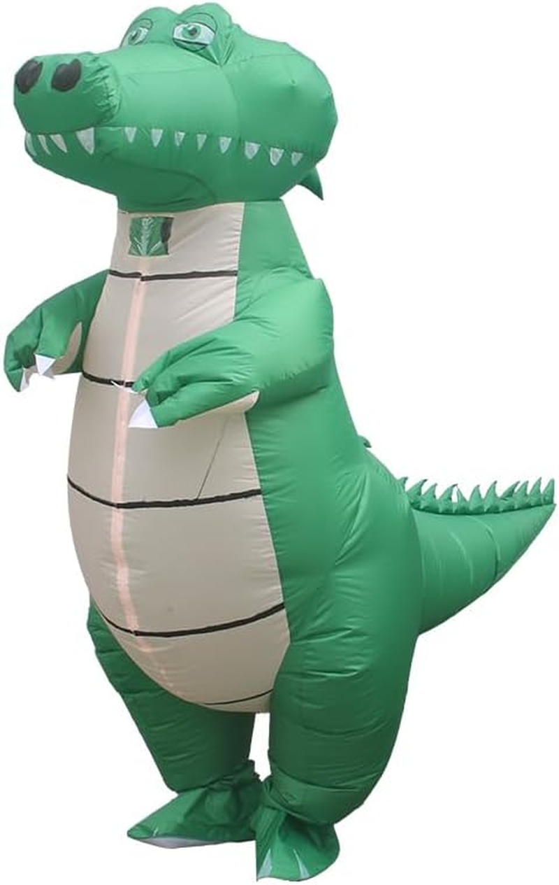 Inflatable Crocodile Costume Air Blow up Crocodile Costume Fancy Dress for Adult