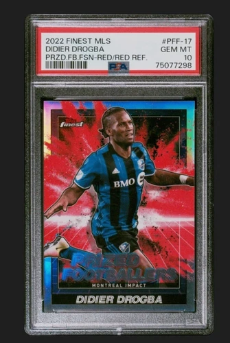2022 Topps Finest MLS Prized Footballers Didier Drogba 1/5 PSA 10