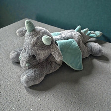 FAO Schwarz Adopt A Pet Enchanted Dragon Gray Blue Plush Stuffed Animal 27  