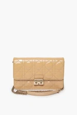 Christian Dior Miss Dior Yellow Patent Crossbody Bag