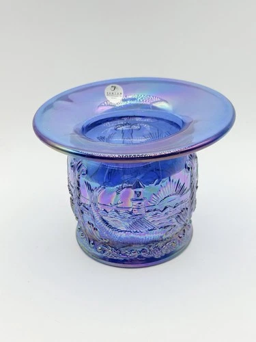 1999 Fenton Seacoast Spittoon Cobalt Carnival Glass ACGA Convention