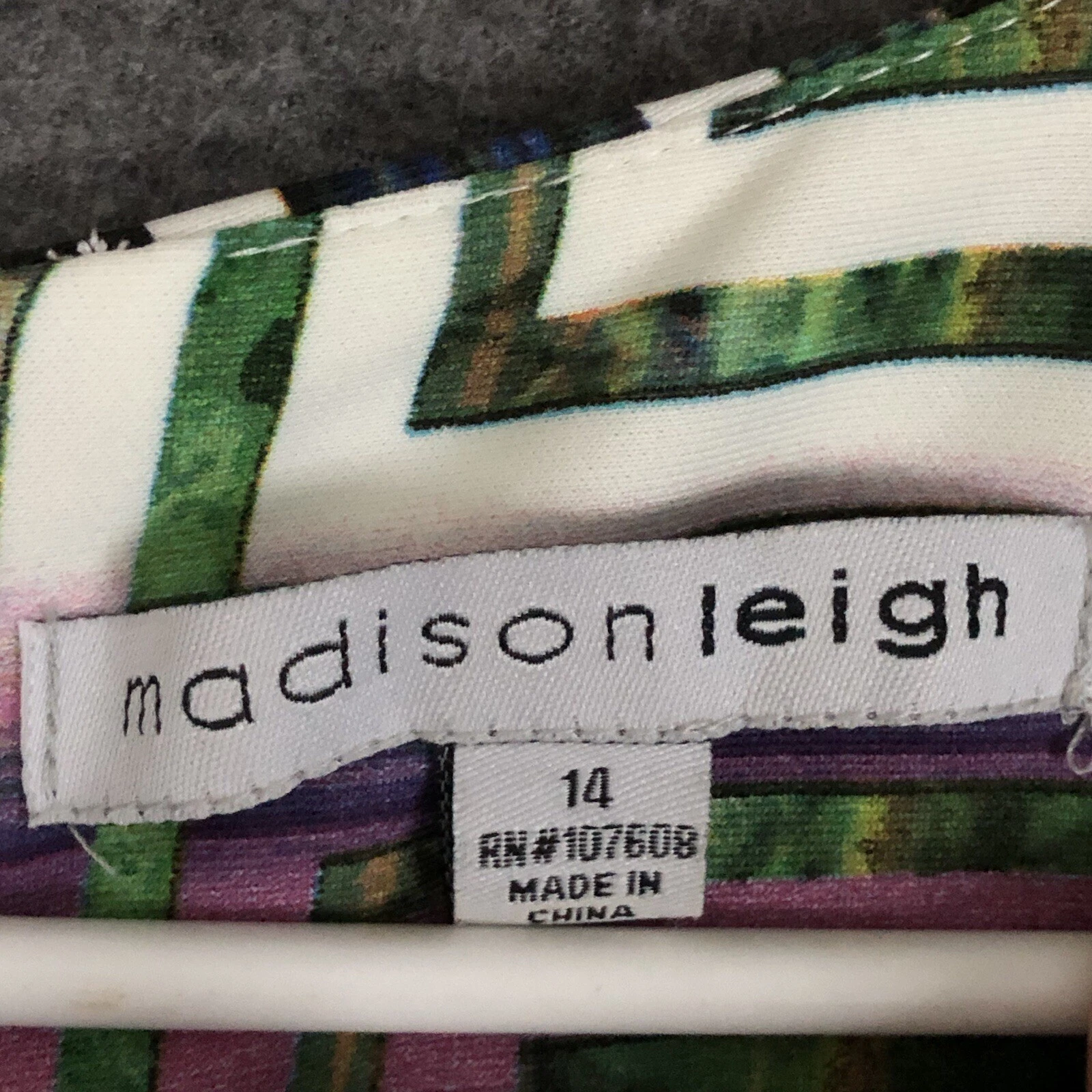 VETEMENTS MADISON LEIGH Sleeveless Knee Sheath Dress WMS 14 B Mixed Print Fairycore