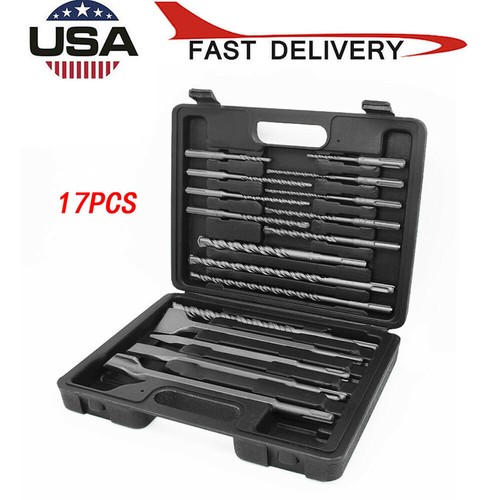 17 PC Drill Bits \u0026 Chisel SDS PLUS 