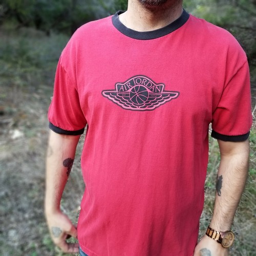 Nike Air Jordan 1 Wings Red Black Tee T 