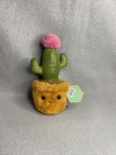 FAO Sparklers 9" Plush Saguaro Cactus Pink Flower Sparkly Green