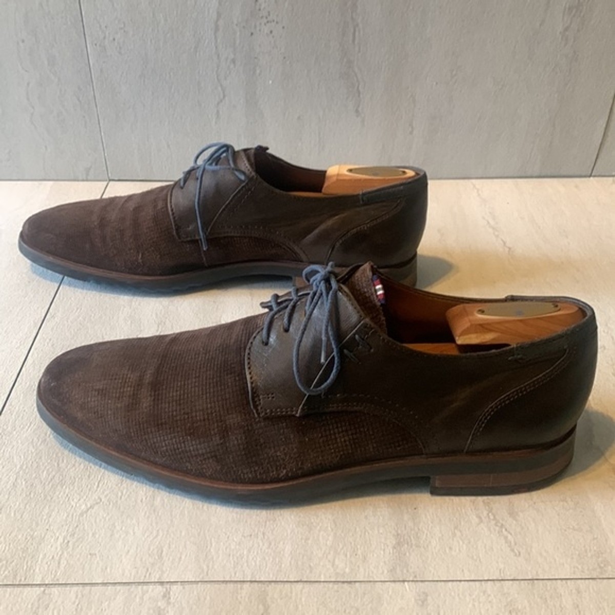Diaz by Lloyd Men\'s Brown Leather Lace Up Derby Shoes Size 8.5 Diaz // Ebony + Brown (US: 12.5) - Lloyd Shoes - Touch of Modern main image 4