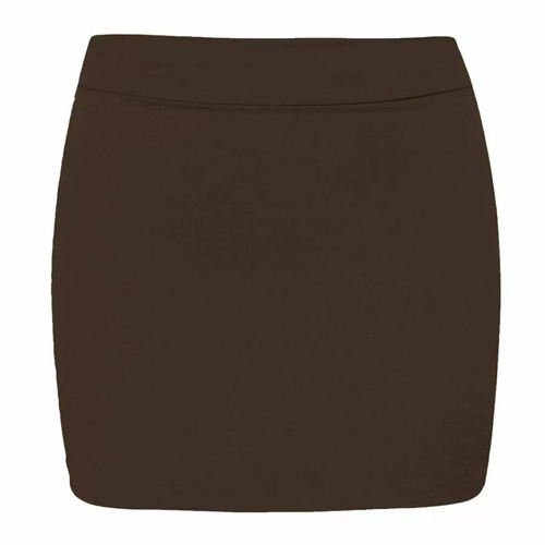 WOMENS HIGH WAISTED PLAIN JERSEY SUMMER TUBE PENCIL SHORT MINI SKIRT UK 8-26 - Picture 3 of 19