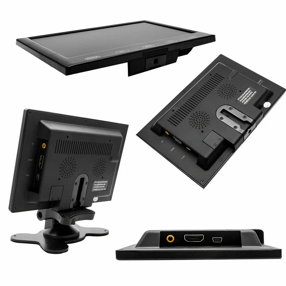 7"/9"/10" CCTV Monitor HDMI LCD PC Screen AV RCA VGA 1080P for Raspberry Pi DSLR - Image 3 of 4
