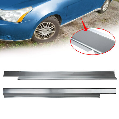 For Ford Focus 4 door 2008-2011 2010 Slip-on Door Rocker Panels Left+Right Steel