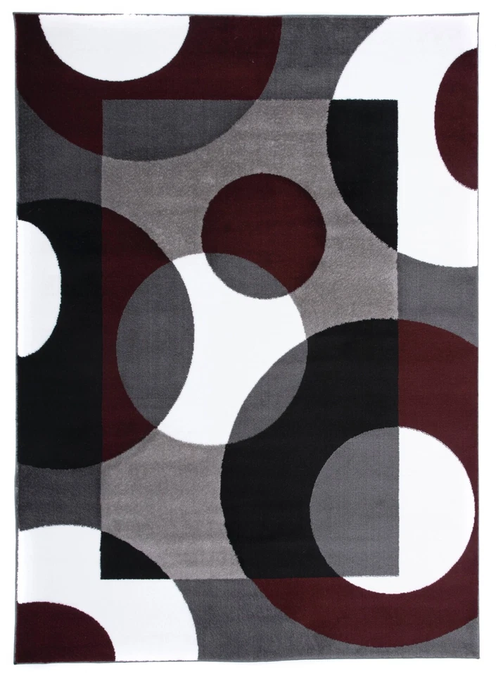 Rugshop Area Rugs Modern Circles Carpet Rugs for Living Room Rug Store New Sale - Image 2 of 4