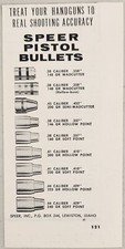 1965 Print Ad Speer Pistol Bullets All Hand G...