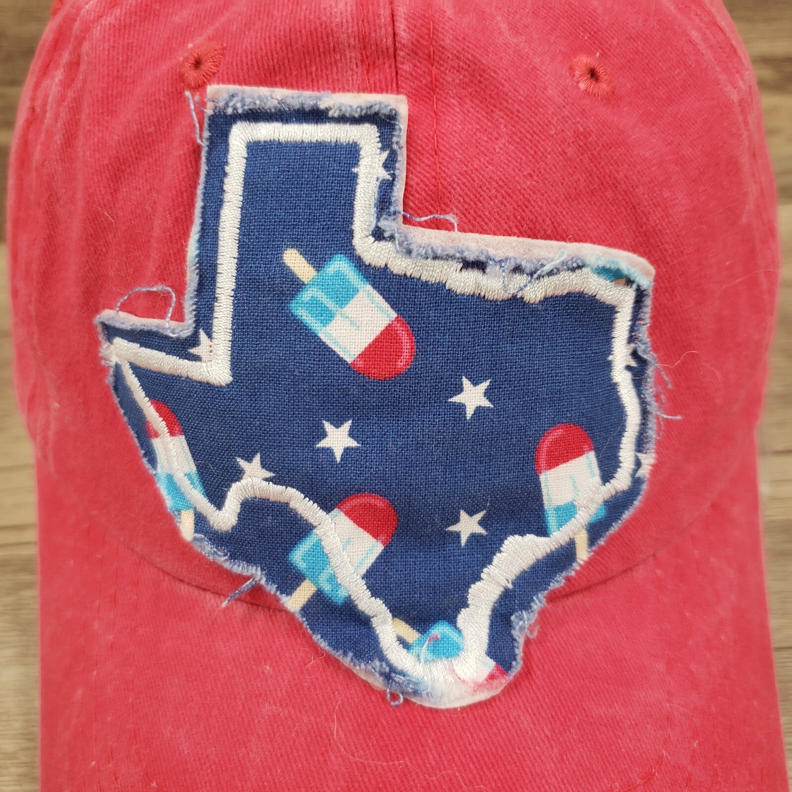 Texas Patch Hat Cap Strap Back Popsicles Stars Pr… - image 2