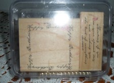 STAMPIN' UP BIRTHDAY FRAME MOUNTED ON WOOD RETIRED