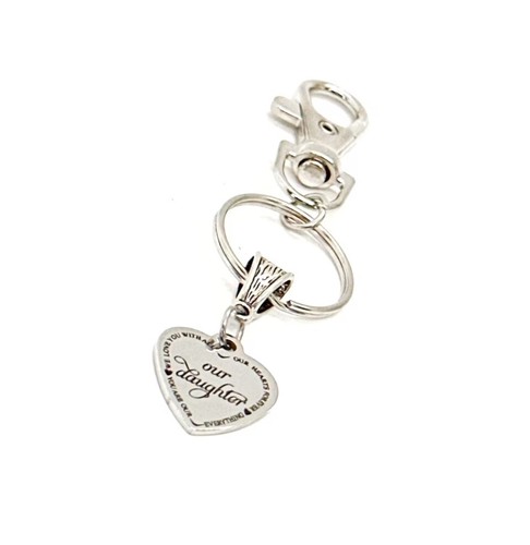 To Our Daughter You Are Our Everything We Love You With All Our Hearts Keychain