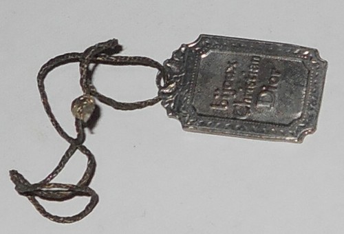 Christian Dior Bijoux Silver Vintage Tag Stamped trinket Charm Germany Original  - Picture 1 of 5
