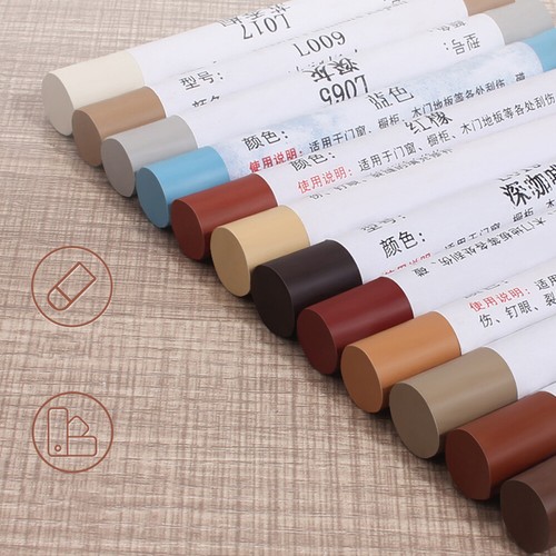 Wax Wooden Furniture Floor Repair Pen Damaged Scratch Wood Repair-Crayons.