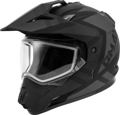 GMAX GM-11S Dual-Sport Trapper Snow Helmet Md MATTE BLACK/GREY | eBay