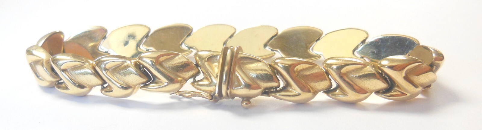 Italian Solid 14K Yellow Gold Interlocking Link D… - image 4