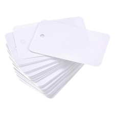 Waterproof Eyelet Hole Plastic Shipping Tags,Outdoor Tags,30 x 50mm White 50Pcs