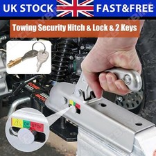 50MM Trailer Towing Hitch - Coupling Tow Bar Ball Draw Pressed Steel & Lock Keys