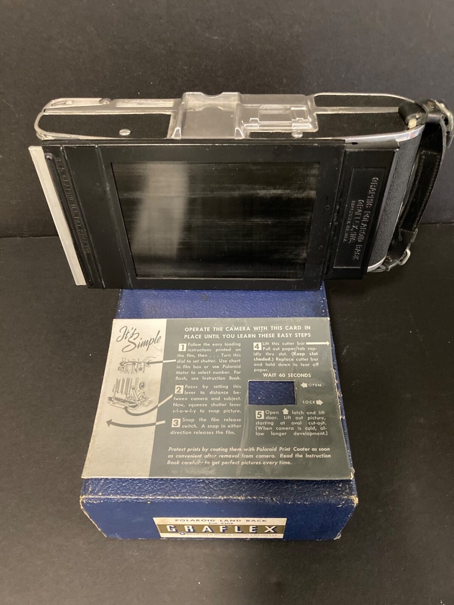 Graflex Polaroid Land Back 9108 with Instruction Card and