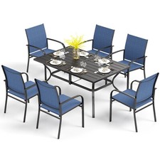 7 Piece Outdoor Dining Set Patio Table Chairs Furniture Set Garden Yard Chairs