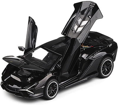 Lambo Toy Car Sian FKP3 Die-Cast Car Model with Lights and Sound Pull Back Toy C