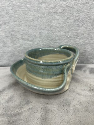Erik Hertz Soup and Cracker Bowl Handmade Stoneware Multicolor Glaze