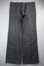 Vintage Men's Wrangler Polyester Pants Black 82BK USA Made Size 38x30 Msr 37x30