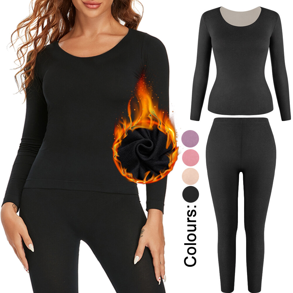 Conjunto Ropa Interior Térmica Clima Frío Para Mujer Ultrasuave Ropa Long  Johns