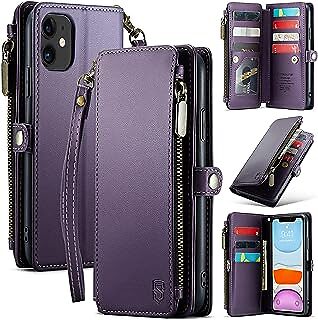 Strapurs iPhone 11 Wallet Case with RFID Blocking Card Holder