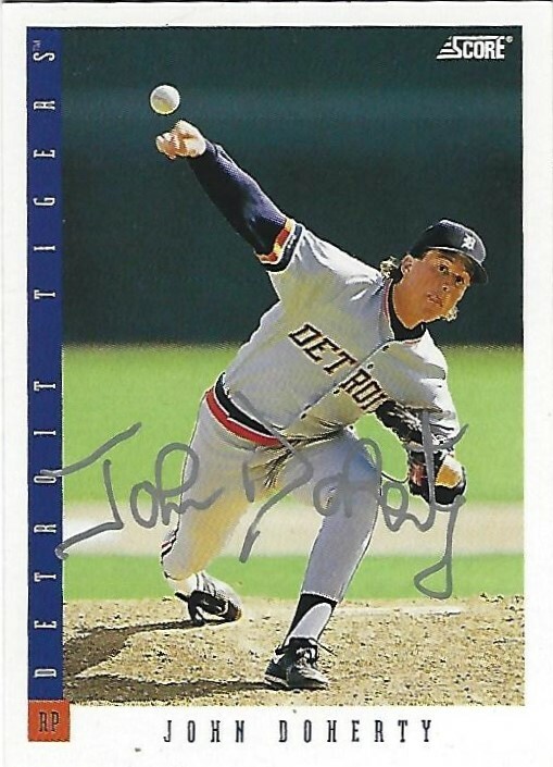 Autographed Signed 1993 Score #353 John Doherty Detroit Tigers