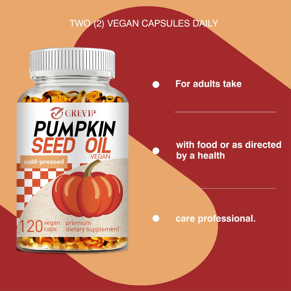 Pumpkin Seed Oil Capsules Mens Health, Urinary & Bladder Support