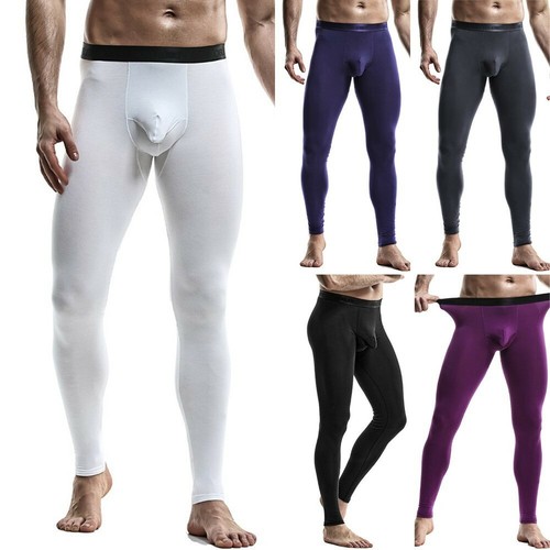 Nuovo Uomo Caldo Pantaloni Pigiama Lungo Johns Termico U Marsupio Intimo  Leggins | eBay