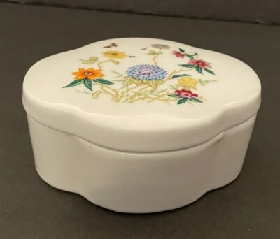 Vintage Takahashi Trinket Box With Flowers Made in Japan