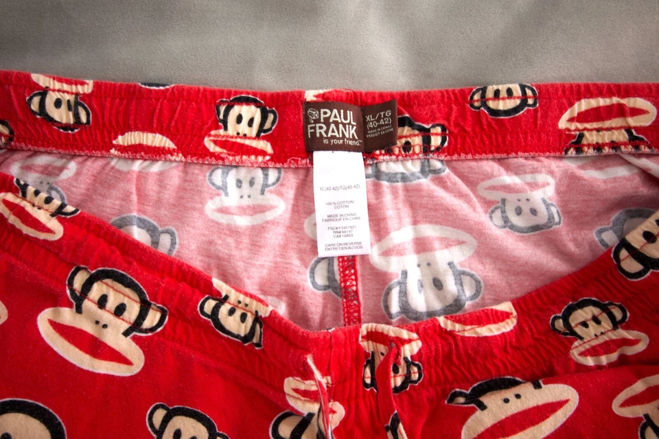 Paul Frank Hombre Pijama Salón Pantalón XL 100% Algodón Foto 4 de 4