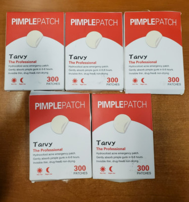 5 Boxes of 300: Tarvy Pimple Patch The Professional Hydrocolloid Patches - E9B