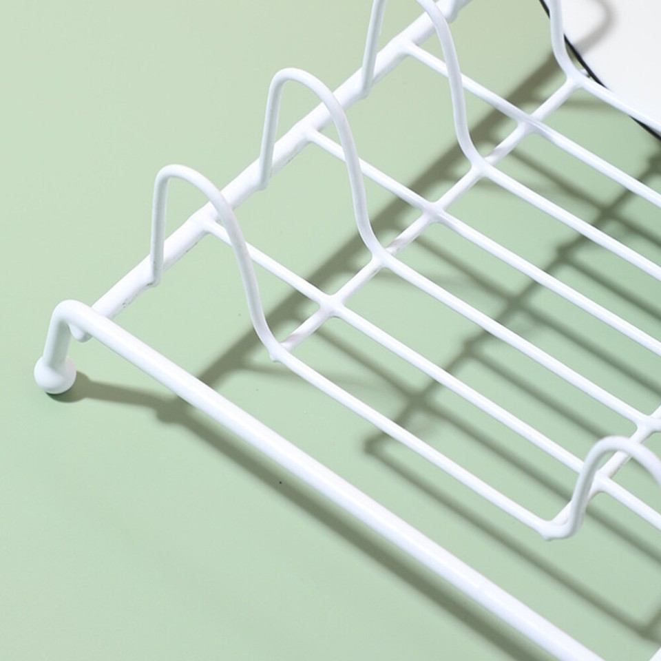 4 Pieces Dish Rack Desktop Plate Stand Strainer Drainer Storage Racks