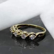 ANILLO TORSAL CON PIEDRAS EN ORO MEXICANO 10 K