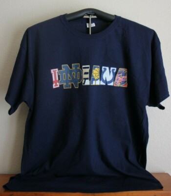 INDIANA Sports Team Fans T-Shirt, X-Large in Blue