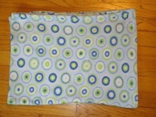 Baby Gear Blue Green Polka Dot/Circle Fleece Baby Blanket/Lovey