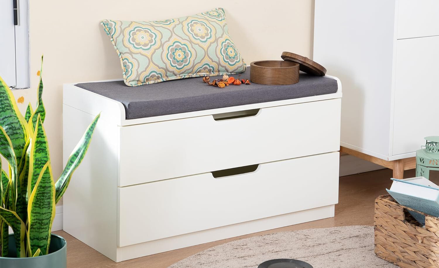 Shoe Bench with Cushion Shoes Cabinet Rack Shoe Storage Orgainizer Entryway