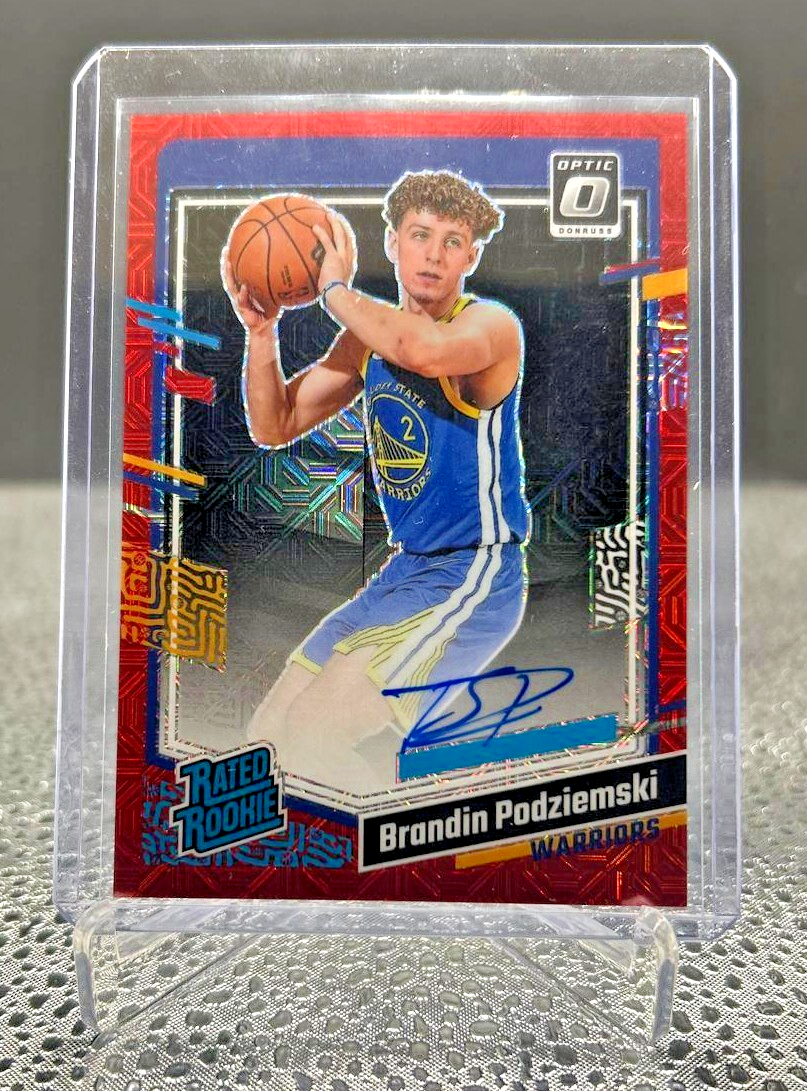 2023-24 Optic Brandin Podziemski Shimmer Rookie Auto RC Warriors #/99