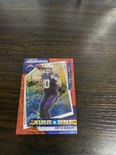 2021 Panini Rookies & Stars 🏈 JUSTIN HERBERT 🏈 AIRBORNE Red Lazer Prizm