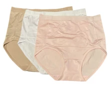 Breezies~Set of 3~Nylon Microfiber Briefs~Medium~Sun, White & Pink~A287799