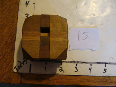 【pipi】15点 vintage Japanese Kumiki puzzle: #15 Early Cube w/ cut corners but