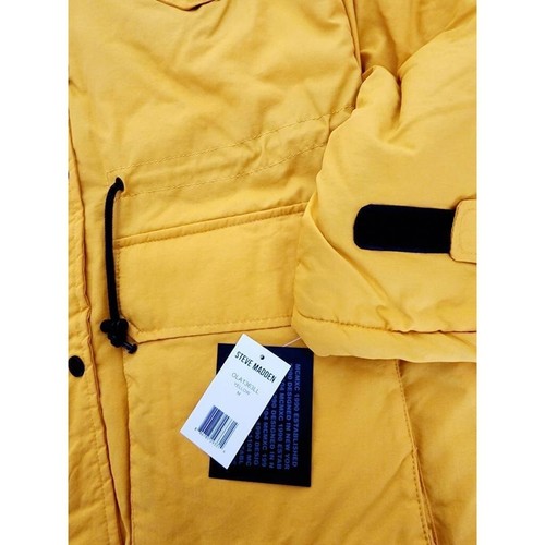 Steve Madden Anorak donna M giallo coulisse vita tasche zip intera nuovo - Foto 9 di 10